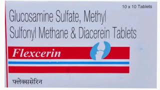 Flexcerin Tablets Glucosamine Sulfate Methyl Sulfonyl Methane amp Diacerein Tablets [upl. by Nwahsar]