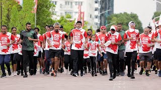 Vice President attends the Ooredoo Fun Run 2023 [upl. by Aikenahs]