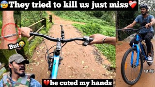 😰They tried to kill us just miss❤️‍🩹 but even he cuted my hand💔 TTF  Tamil  car ride  cycle [upl. by Aicilak]