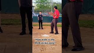 how wide is the MLB strike zone baseball shortsvideo mlb [upl. by Aianat58]