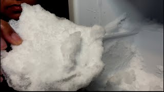 CRUNCHY EDGES AND HARD FREEZER FROST PIECES  asmr freezerfrost [upl. by Body782]