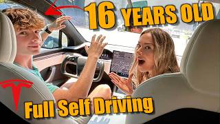 Should Teenagers Be Using Teslas Full Self Driving [upl. by Bonis665]