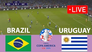 🔴BRAZIL vs URUGUAY LIVE FOOTBALL MATCH  CUPA AMERICA 2024 I Brazil Football Live I eFootball Pes 21 [upl. by Bal]