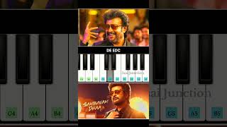 Manasilaayo Piano Cover  shorts  Easy Piano Notes  Anirudh  Vettaiyan [upl. by Honeyman]