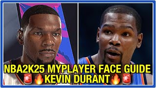 🏆 NBA 2K25 MyPlayer Face Creation Guide KEVIN DURANT  Xbox Series X PS5 🏆 [upl. by Meeharbi]