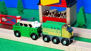 BRIO Wooden Trains Special Edition Train 2023 with Farm Trains [upl. by Atinot8]