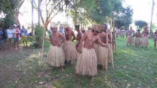 Terena tribe Brazil  bate pau ceremony starts [upl. by Ahtan]