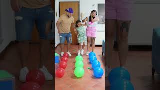 Palloncini Dado🔴🟢🔵challenge shortsvideo funny challengevideo family shortsviral humor [upl. by Mcdonald]