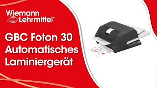 GBC Foton 30 – weltweit erstes automatisches Laminiergerät 2021 [upl. by Eimia701]