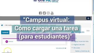 Campus virtual CÓMO CARGAR UNA TAREA PARA ESTUDIANTES [upl. by Azila]