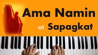 Ama Namin Manoling Francisco  Piano Chords Notes Lyrics [upl. by Odlanir]