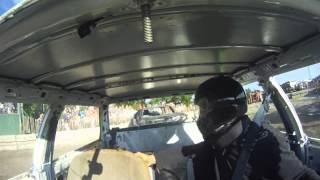 Demolition Derby gopro onboard camera 6 cylinder beats 8 cylinder [upl. by Nashner]