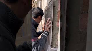 Tiling process for decorating exterior wall columns of selfbuilt housesselfbuilding shorts [upl. by Htesil]