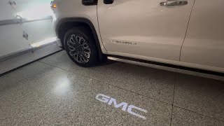 Experience the striking look of the addition of these illuminated GMC emblem in the folding mirrors [upl. by Perl]