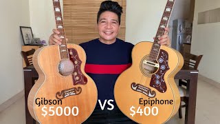 Gibson J200 vs Epiphone EJ200  Expensive vs Cheap  Sound Comparison [upl. by Eloccin]