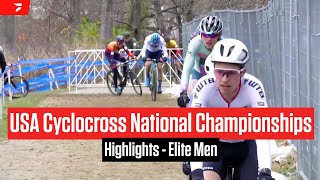 Highlights 2023 USA Cyclocross National Championships  Elite Men [upl. by Armillas]