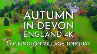 4K Autumn in Devon England  Cockington Village Torquay  Cinematic Drone Video  DJI Mini 3 Pro [upl. by Anear]