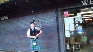 Scottish bagpipes in the Highlands [upl. by Arbma]