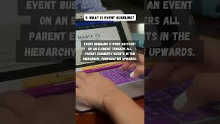 Event Bubbling in JavaScript Simplified coding reactjsinterviewquestions javascriptinterview [upl. by Tremml691]