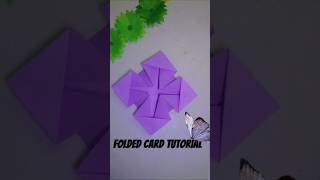 Folded card Tutorial gift ideacards papercraft shortvideo diycrafts [upl. by Ardnahsal543]