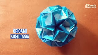 Origami Eyes Kusudama Paper Star Ball [upl. by Rimidalb678]