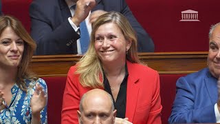 La candidata de Macron da la sorpresa y es reelegida presidenta de la cámara baja de Francia  AFP [upl. by Elletnwahs]