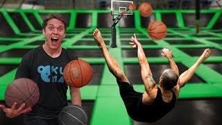 TRAMPOLINE PARK TRICK SHOTS DUNKS and WORLD RECORD [upl. by Welles91]