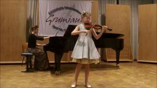 International Grumiaux Violin Competition 2017 Sandra Hager  J H Ficco  Allegro [upl. by Asyal]