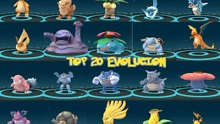 EVOLUCIÓN POKÉMON GO AMAZING TOP 20 RARE POKEMON EVOLVING [upl. by Trellas]