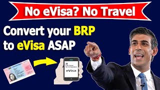 How to convert BRP to eVisa  How to apply e Visa UK evisa brp [upl. by Naujek373]