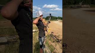 Shooting an alpha x Hoyt bowHoyt bowshoytarcheryshortsfeedyoutubeshortsinsanehuntingarchery [upl. by Ttergram]