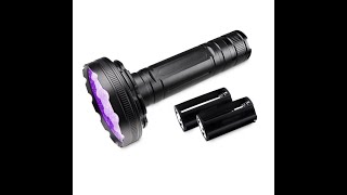 LED UV Flashlight Ultraviolet Torch 128LED 395nm Light Bead Dry Pets Urine Stain Detection Flashlamp [upl. by Keri770]