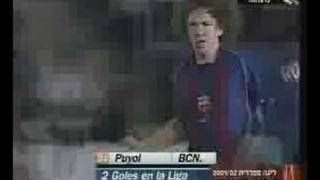 Goal Scored by Carles Puyol  Bicycle Kick [upl. by Achorn]