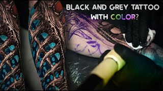 Shades of BioOrganic Exploring Colorful Accents in Black and Grey Tattoos [upl. by Wiener]