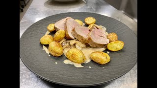 Schweinefilet mit Rahmchampignons und Ofenkartoffeln inkl Rezept [upl. by Eilujna]