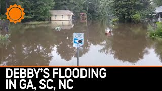 Relentless Rainfall From Debby Leads to Lasting Floods [upl. by Creedon686]