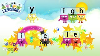 Learn to Read Y IE IGH and IE  Phonics and Word Magic  officialalphablocks [upl. by Gardy]