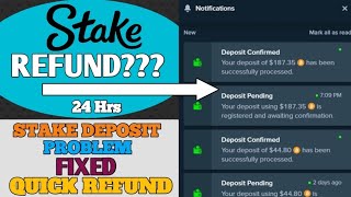 Stake deposit problem  Stake deposit Failed but money Debited  Refund Process Stake [upl. by Karee]