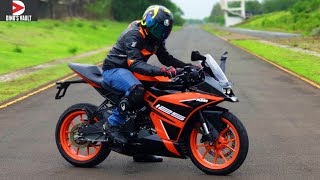 KTM RC 125 First Ride Review Top Speed BikesDinos [upl. by Mcguire239]