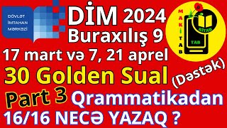 17 mart 2024 və 7 21 aprel 2024 BURAXILIŞA DƏSTƏK İngilis dili 30 Golden Sual 9cu Sinif Part 3 [upl. by Isak]