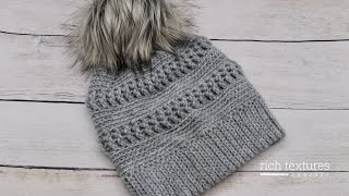 Windermere Beanie Crochet Pattern [upl. by Sirrap364]