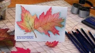 inktense fall leaves [upl. by Eahc951]