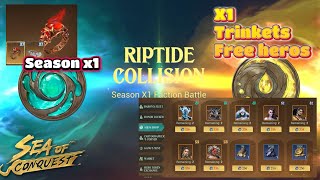 Sea of Conquest FULL SEASON X1 s6 EventsRewardsTrinkets heros [upl. by Latricia]