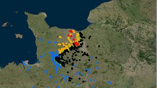 Timelapse of the Battle of Normandy [upl. by Enelyahs754]