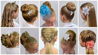 10 Festliche Kinderfrisuren I  Einfache Flechtfrisuren  Schöne Frisuren amp Zöpfe❤️ [upl. by Akcired]