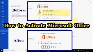 How To Activate Microsoft Office  Word  Access  Excel  PowerPoint  100 Working  2018 [upl. by Barboza168]