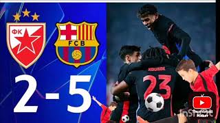 FC Barcelona vs Crvena Zvezda Highlights।।2024।। 52।। [upl. by Fin874]