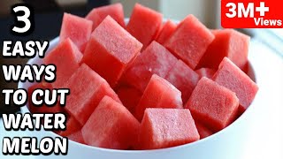 🍉 WATERMELON Easy Cutting  3 Amazing Ways To Cut A WATERMELONHow to cut WatermelonShyamliKitchen [upl. by Sioled]