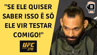 MICHEL PEREIRA REBATE CRÍTICAS DE SEU OPONENTE ANDRE FIALHO Coletiva de Imprensa  UFC 270 [upl. by Mulligan]