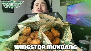 FIRST TIME TRYING BONELESS WINGS  WingStop Mukbang [upl. by Margy]